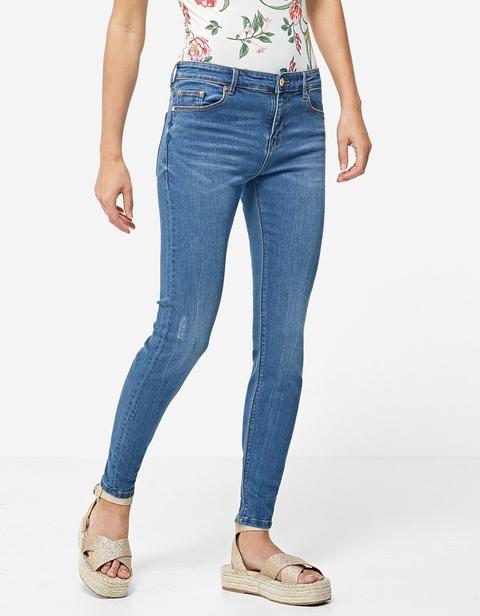 Pantalone Denim Skinny Jeans Medio