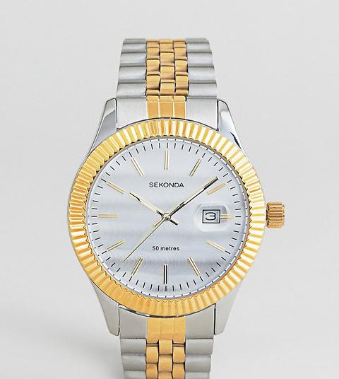 Reloj De Pulsera En Plateado/dorado Exclusivo De Asos De Sekonda