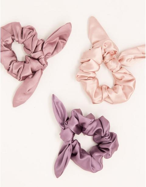 Satin Scrunchie Pack Lila