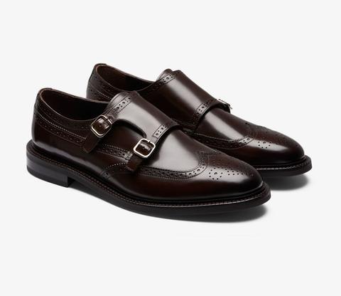 Dark Brown Double Monk Strap