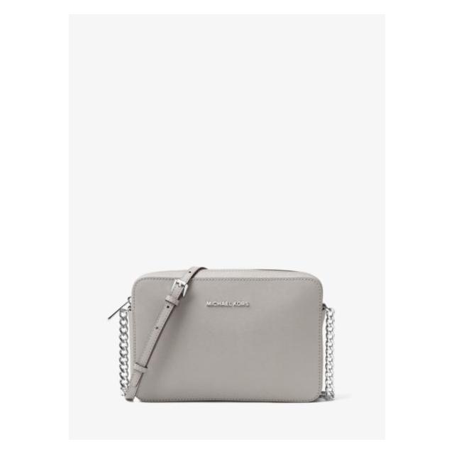 bandolera jet set grande de piel saffiano