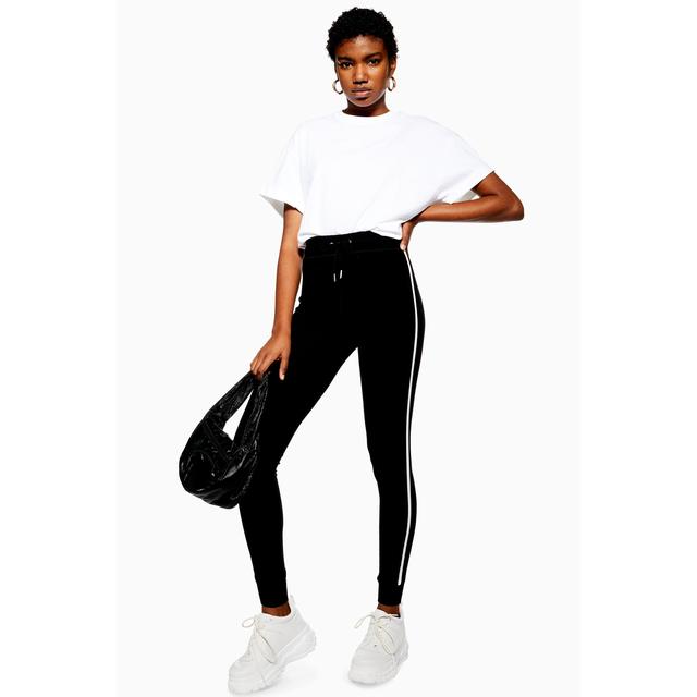 black slim joggers womens