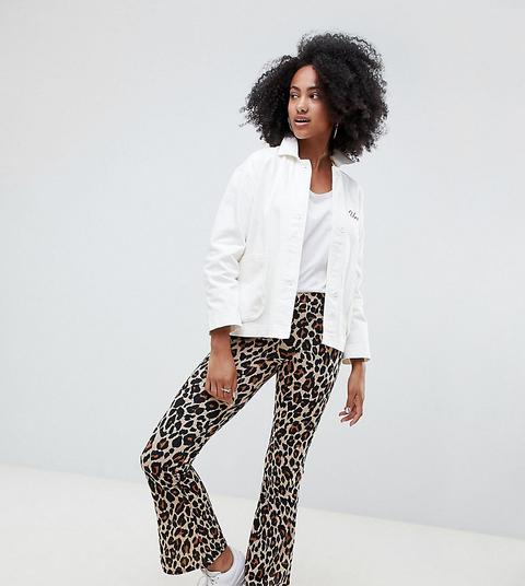 Daisy Street Flares In Leopard Print - Leopard