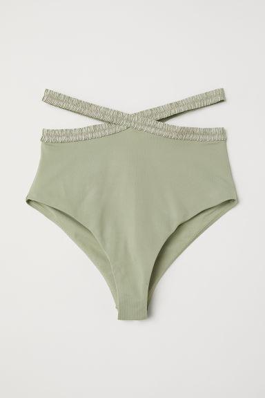 H & M - Slip Bikini High Waist - Verde