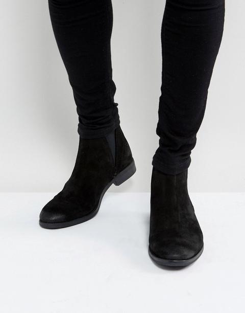 River Island - Chelsea Stiefel Aus Wildleder, In Schwarz - Schwarz