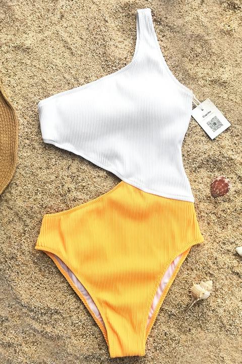 Bañador De Un Solo Hombro Lluvia De Caramelos