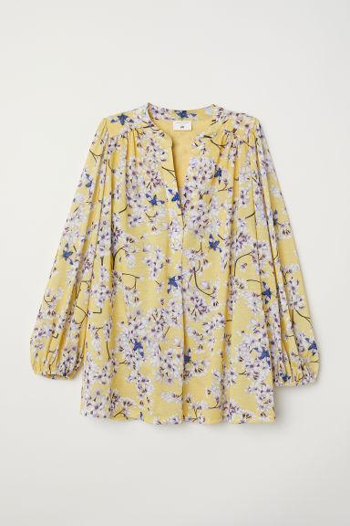 H & M - Top In Jersey Fantasia - Giallo