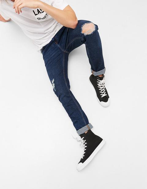 Jeans Skinny Fit Strappi