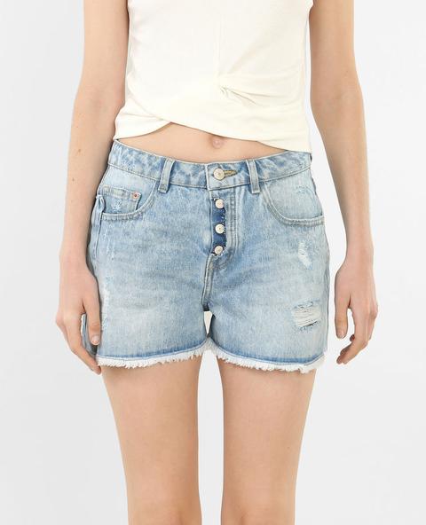 Short In Jeans A Vita Alta