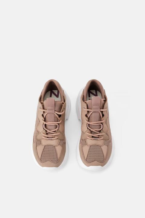 Sneakers with sale thick soles zara