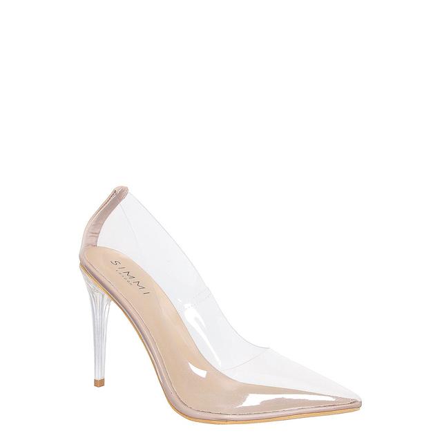 clear stiletto court shoes