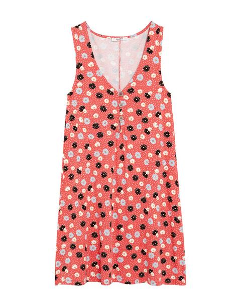 Vestido Crepé Botones