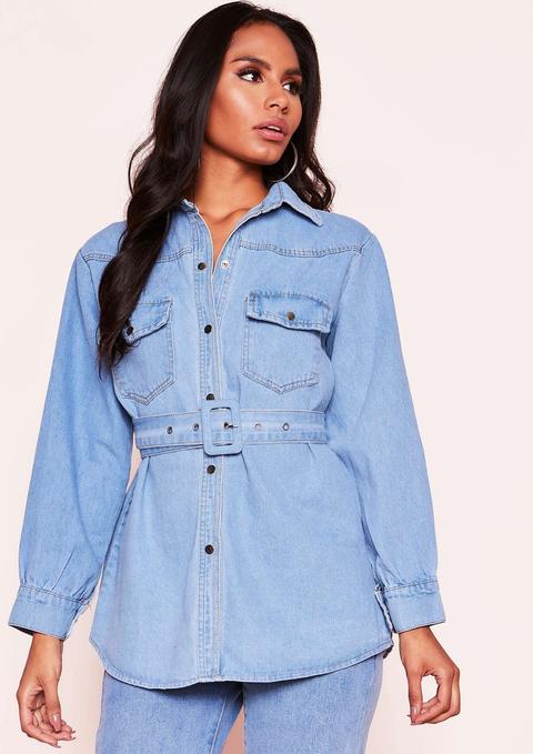 Jenny Denim Belted Shirt