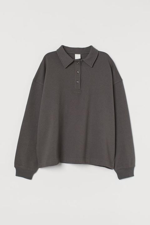 Collared Sweatshirt - Grey