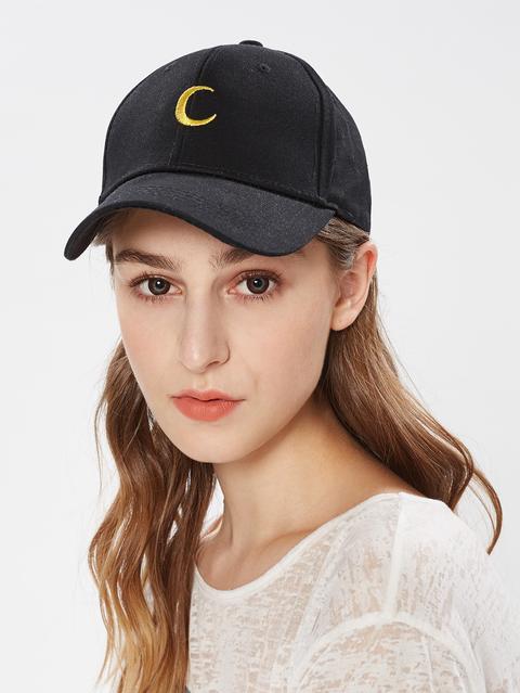 Contrast Moon Embroidery Baseball Cap