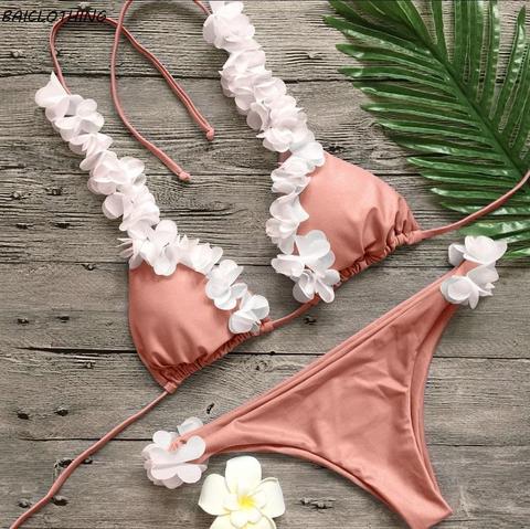 Fiori Hawaii.Bikini Florix A Triangolo Fiori Hawaii E Slip Sgambato From Shop