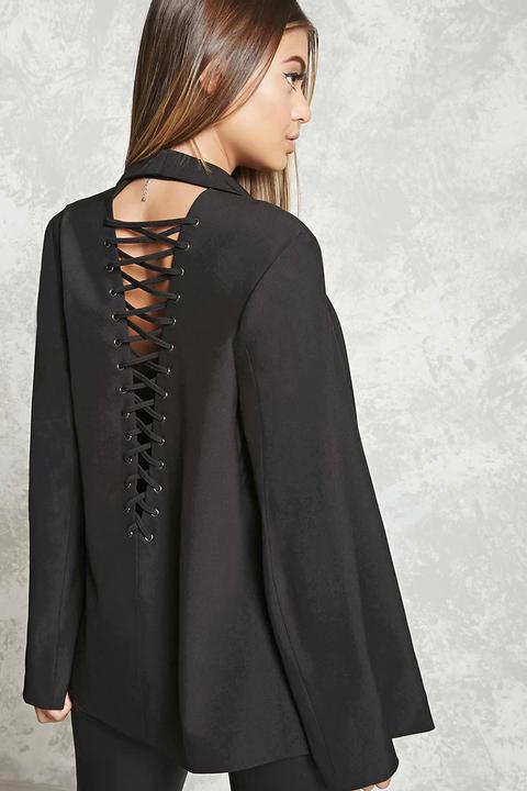 Deep V-neck Strappy Blazer