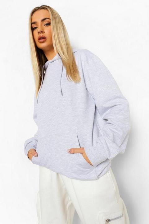 Womens Grey Oversized Hoodie - S, Grey