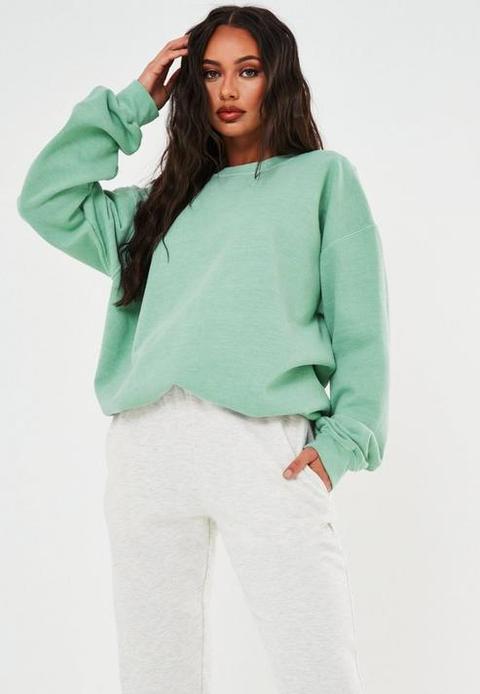 Mint Wash Crew Neck Sweatshirt, Mint