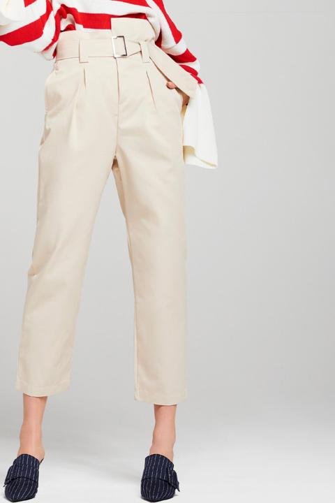 Louise Paper-bag Pants With Belt