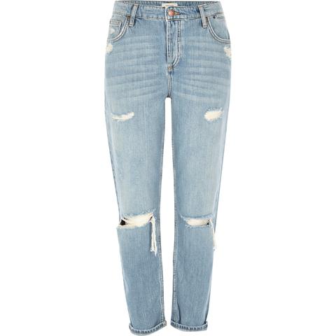 Light Blue Ripped Ashley Boyfriend Jeans