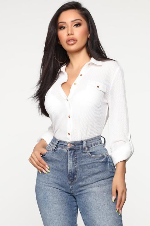 Not Changing Button Down Top - Ivory