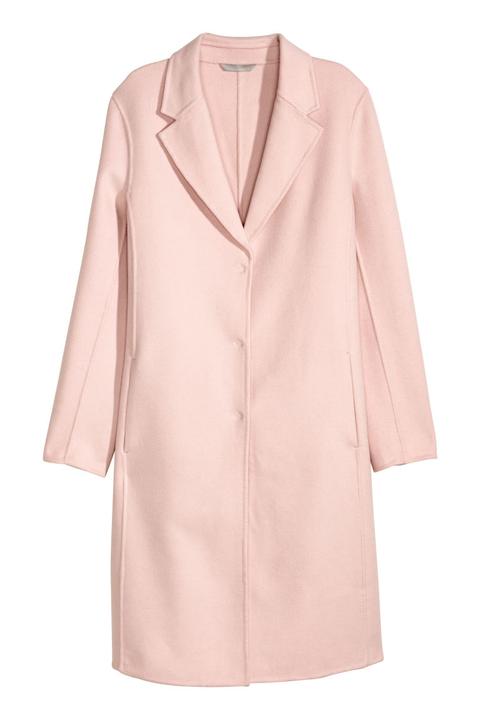 H & M - Cappotto In Misto Lana - Rosa