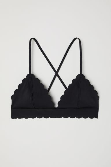 H & M - Top Bikini A Triangolo - Nero