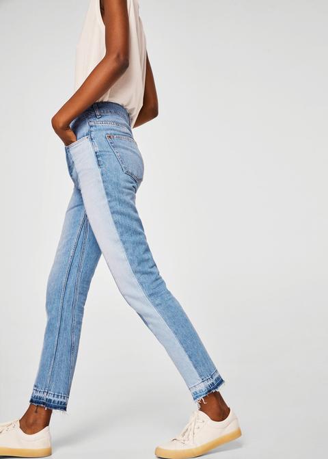 Jeans Paneles Contraste