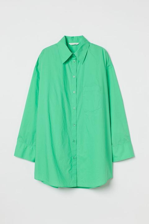 Chemise Oversize En Coton - Vert