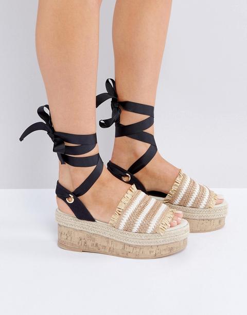 Asos - Take A Break - Sandali Flatform - Beige