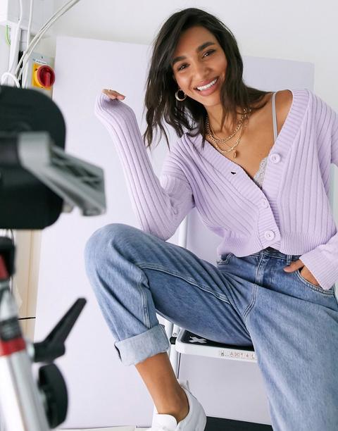 Unique21 Cardigan In Lilac-purple