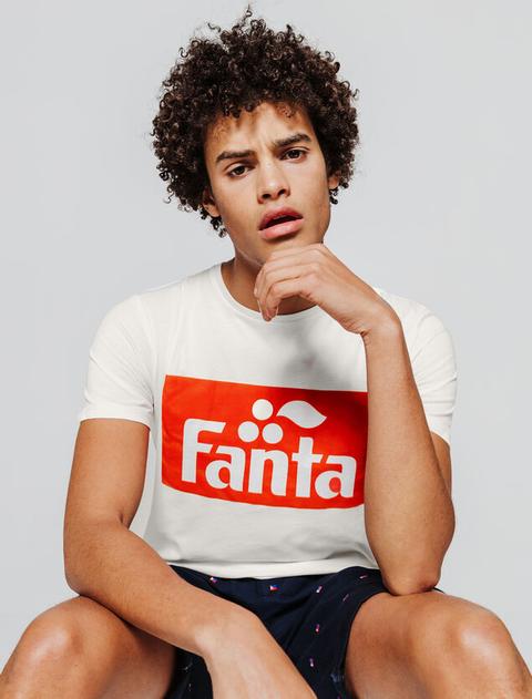 T-shirt Licence Fanta - Blanc Casse