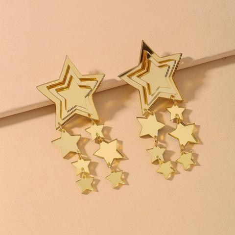 Star Charm Drop Earrings