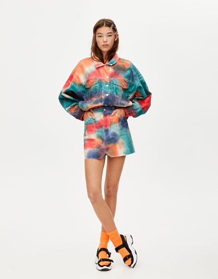 Minifalda Tie-dye Multicolor