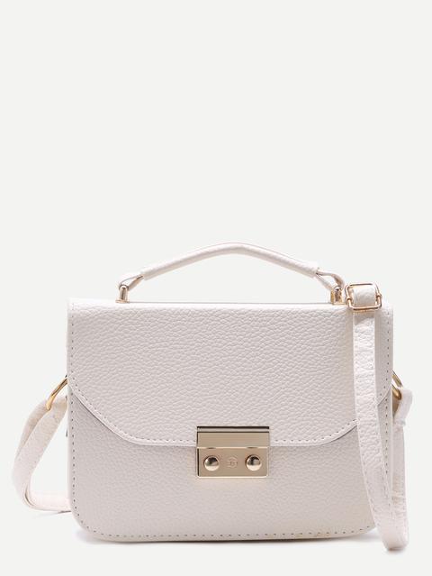 Bolso De Pu Cuadrado Blanco