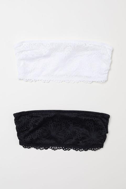 Pack De 2 Sujetadores Bandeau - Blanco