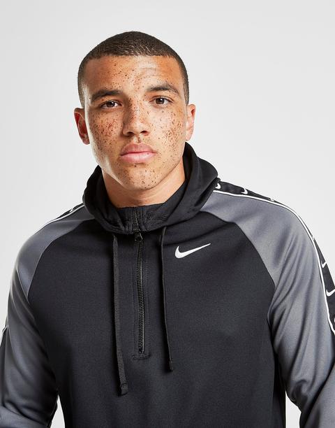 pols samenkomen Geweldig Nike Tape Poly 1/2 Zip Hoodie - Black - Mens from Jd Sports on 21 Buttons