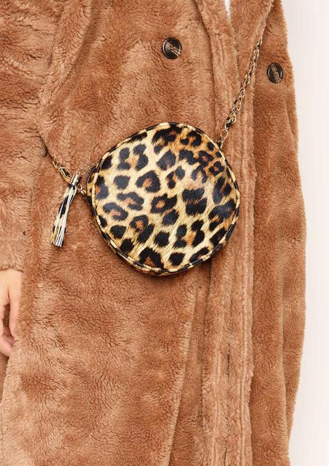 leopard print circle bag