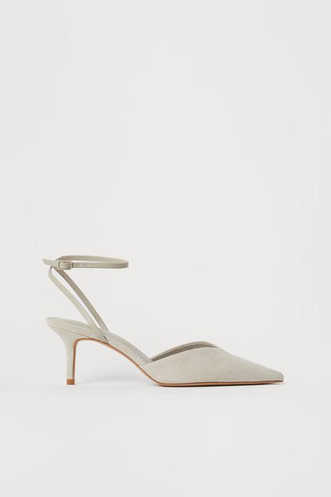 Imitation Suede Sandals - Beige