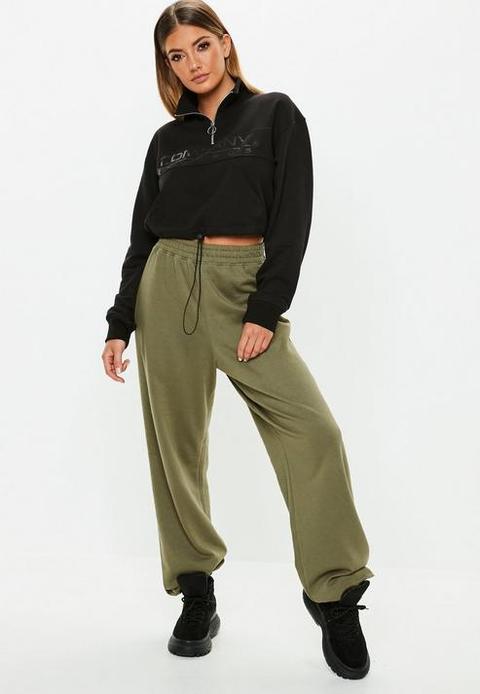 tall khaki joggers