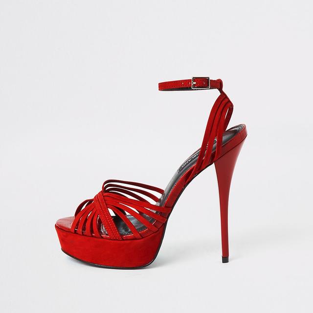 river island red sandals