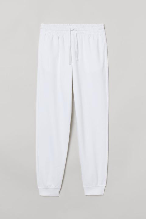 Pantalón Chándal Regular Fit - Blanco