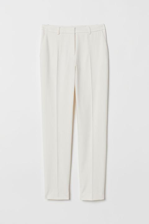 H & M - Pantaloni Da Tailleur - Bianco