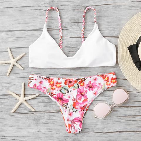 Bikini Con Braguita De Flores