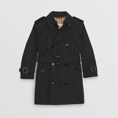 Trench Coat En Algodón De Gabardina (negro) | Burberry