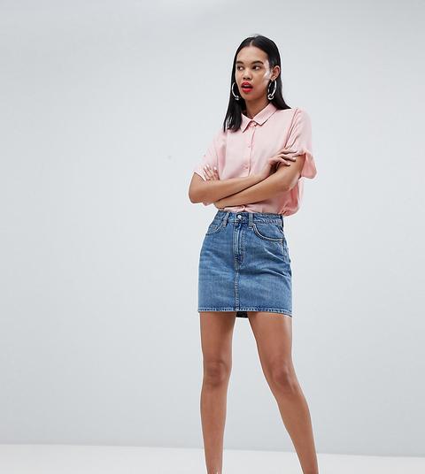 Weekday - Wend - Mini-jupe En Jean - Bleu