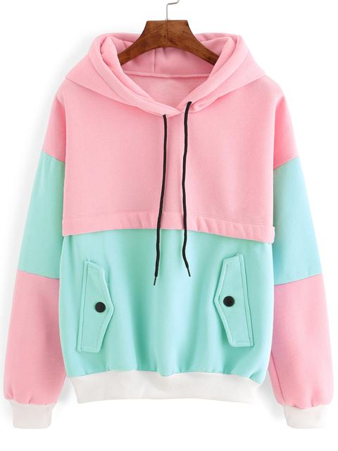 Sudadera Con Capucha - Color Block