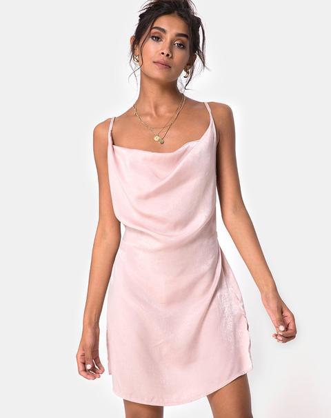 satin dusty rose dress