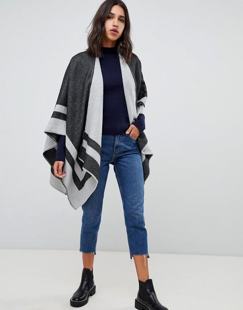 Warehouse - Mantella A Righe In Grigio - Grigio